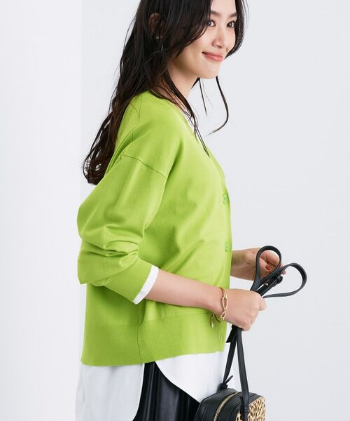 INDIVI / インディヴィ カーディガン・ボレロ | Vネック ストレッチカーディガン | 詳細7