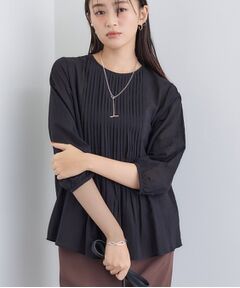 INDIVI / インディヴィ シャツ・ブラウス | 【コットン100％】タックシアーブラウス