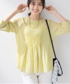 INDIVI / インディヴィ シャツ・ブラウス | 【コットン100％】タックシアーブラウス