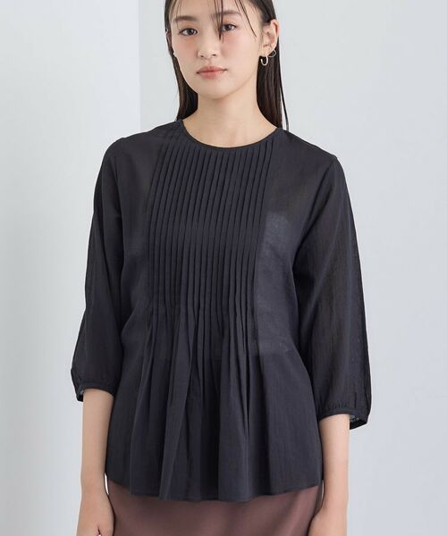 INDIVI / インディヴィ シャツ・ブラウス | 【コットン100％】タックシアーブラウス | 詳細10