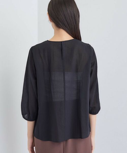 INDIVI / インディヴィ シャツ・ブラウス | 【コットン100％】タックシアーブラウス | 詳細12