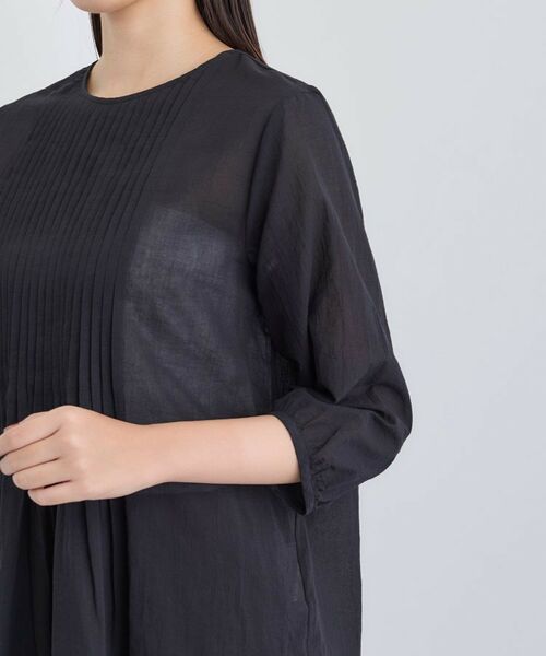 INDIVI / インディヴィ シャツ・ブラウス | 【コットン100％】タックシアーブラウス | 詳細15