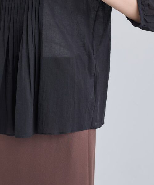 INDIVI / インディヴィ シャツ・ブラウス | 【コットン100％】タックシアーブラウス | 詳細24