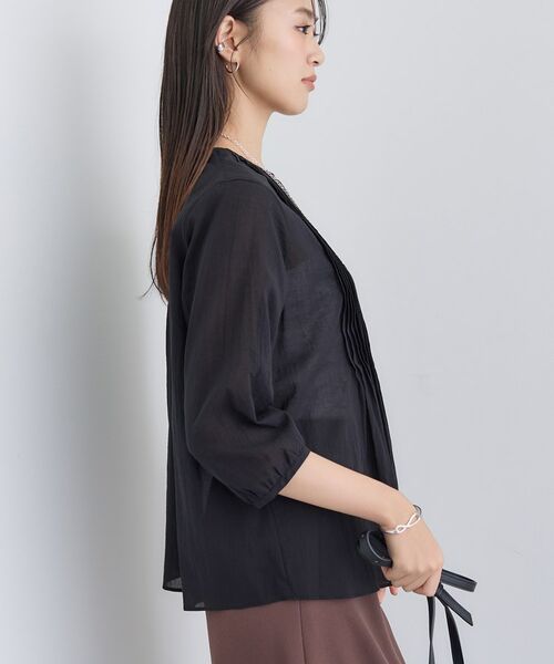 INDIVI / インディヴィ シャツ・ブラウス | 【コットン100％】タックシアーブラウス | 詳細6