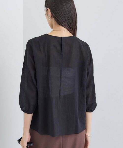 INDIVI / インディヴィ シャツ・ブラウス | 【コットン100％】タックシアーブラウス | 詳細7