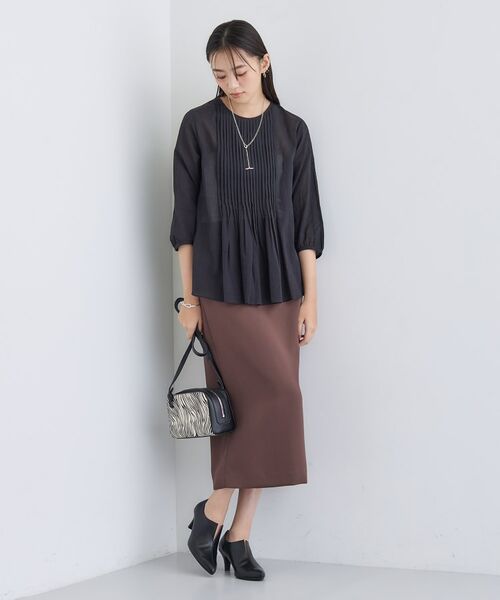 INDIVI / インディヴィ シャツ・ブラウス | 【コットン100％】タックシアーブラウス | 詳細8