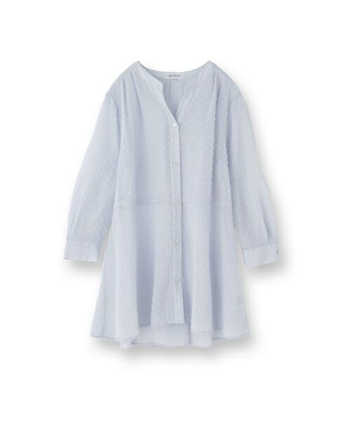 INDIVI / インディヴィ シャツ・ブラウス | シアードット切り替えブラウス | 詳細1