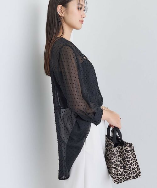 INDIVI / インディヴィ シャツ・ブラウス | シアードット切り替えブラウス | 詳細10