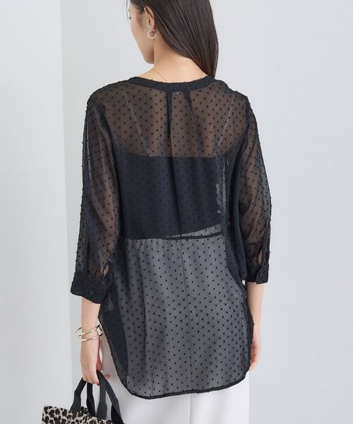 INDIVI / インディヴィ シャツ・ブラウス | シアードット切り替えブラウス | 詳細11
