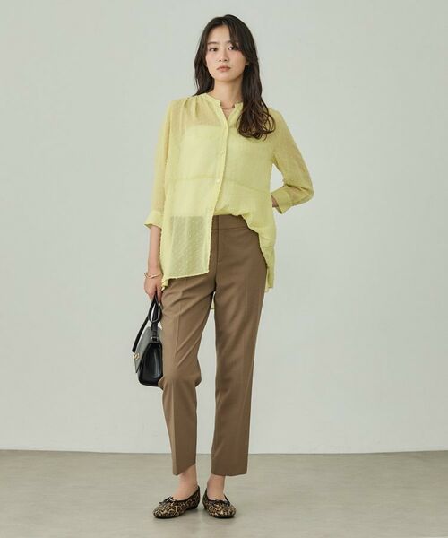 INDIVI / インディヴィ シャツ・ブラウス | シアードット切り替えブラウス | 詳細16