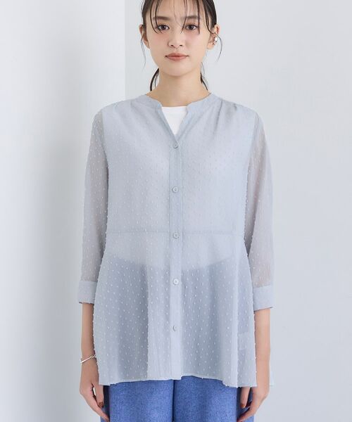 INDIVI / インディヴィ シャツ・ブラウス | シアードット切り替えブラウス | 詳細18