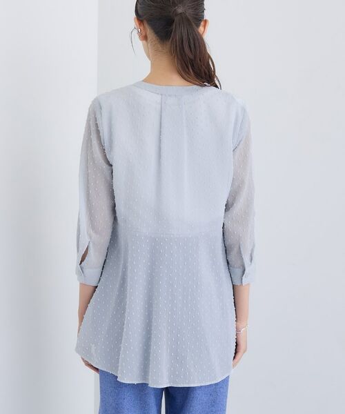 INDIVI / インディヴィ シャツ・ブラウス | シアードット切り替えブラウス | 詳細20