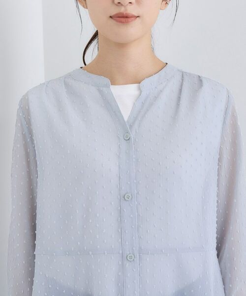 INDIVI / インディヴィ シャツ・ブラウス | シアードット切り替えブラウス | 詳細21