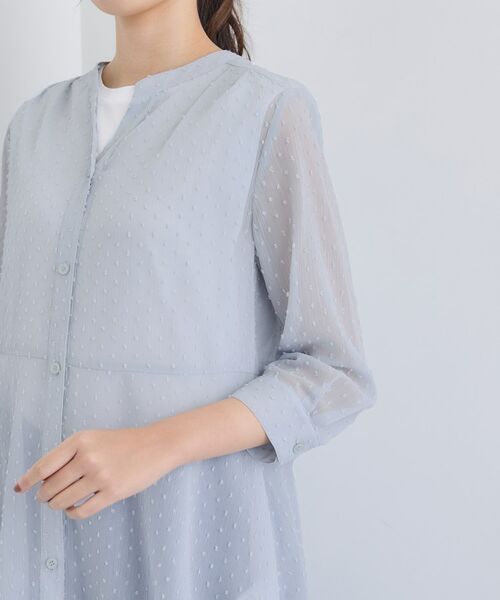INDIVI / インディヴィ シャツ・ブラウス | シアードット切り替えブラウス | 詳細22