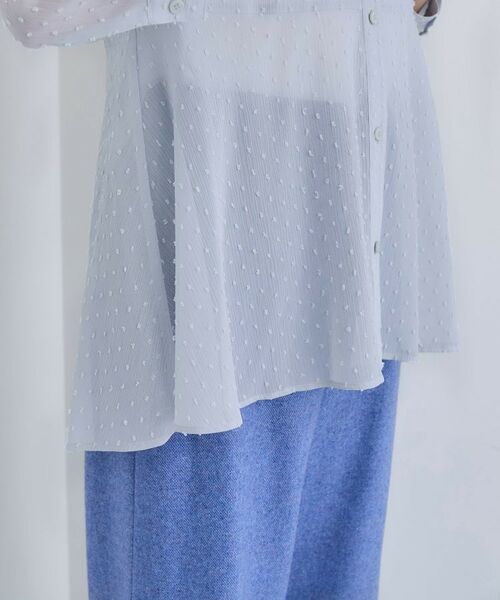 INDIVI / インディヴィ シャツ・ブラウス | シアードット切り替えブラウス | 詳細23