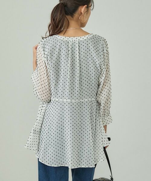 INDIVI / インディヴィ シャツ・ブラウス | シアードット切り替えブラウス | 詳細3