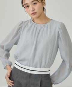 INDIVI / インディヴィ シャツ・ブラウス | 【袖コンシャス】シアードットブラウス