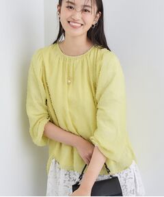 INDIVI / インディヴィ シャツ・ブラウス | 【袖コンシャス】シアードットブラウス