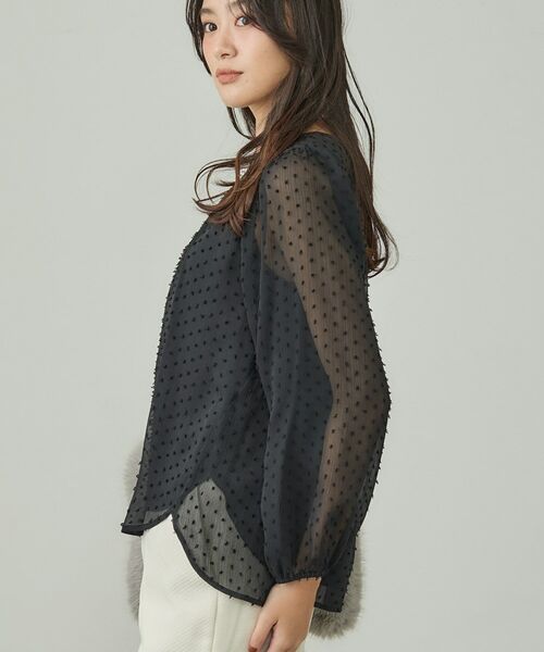 INDIVI / インディヴィ シャツ・ブラウス | 【袖コンシャス】シアードットブラウス | 詳細10