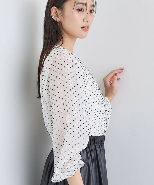 INDIVI / インディヴィ シャツ・ブラウス | 【袖コンシャス】シアードットブラウス | 詳細2