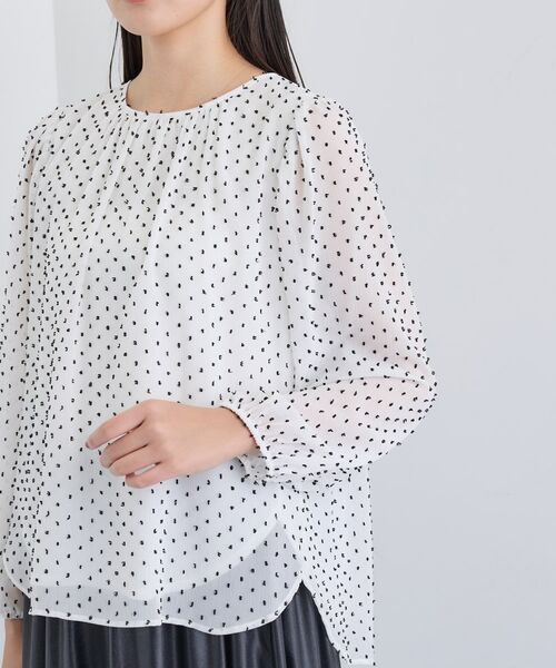 INDIVI / インディヴィ シャツ・ブラウス | 【袖コンシャス】シアードットブラウス | 詳細23