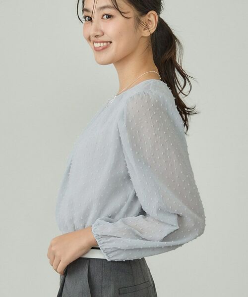 INDIVI / インディヴィ シャツ・ブラウス | 【袖コンシャス】シアードットブラウス | 詳細6