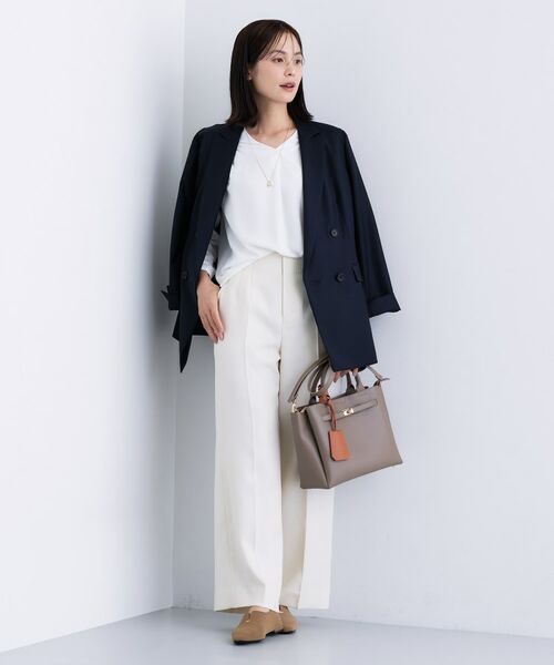 INDIVI / インディヴィ シャツ・ブラウス | 【通勤/イージーケア】Vネック ジョーゼットブラウス | 詳細3