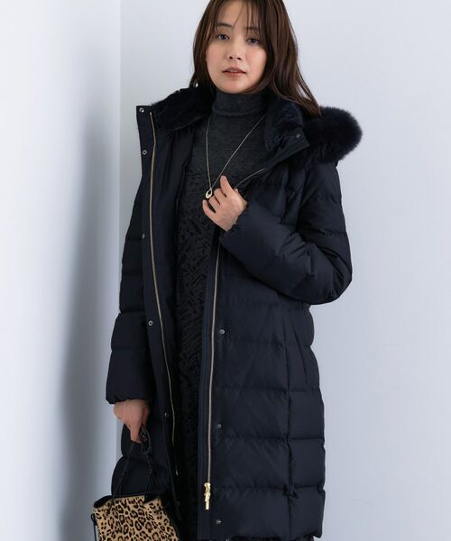 INDIVI/インディヴィ 【名品/撥水/抗菌防臭】ロング丈 リサイクルダウンコート ネイビー(094) 36(S) INDIVI/インディヴィ 【名品/撥水/抗菌防臭】ロング丈 リサイクルダウンコート ネイビー(094) 36(S)
