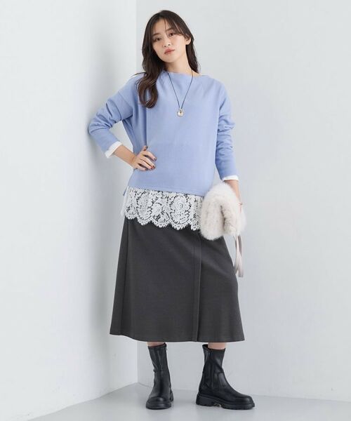 INDIVI / インディヴィ カットソー | 【SETUP可能／洗える／UVケア】ライトジャージ ボトルネックトップス | 詳細16