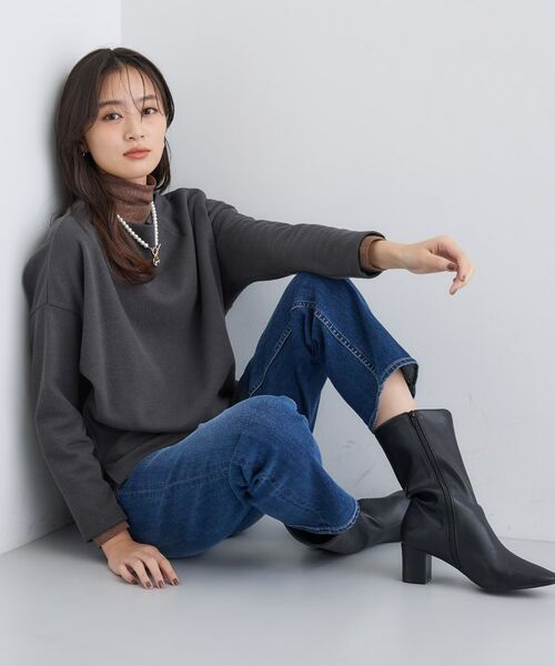 INDIVI / インディヴィ カットソー | 【SETUP可能／洗える／UVケア】ライトジャージ ボトルネックトップス | 詳細7