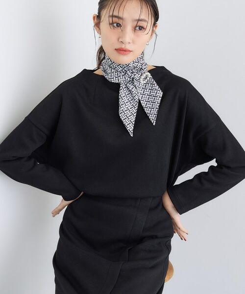 INDIVI/インディヴィ 【SETUP可能/洗える/UVケア】ライトジャージ ボトルネックトップス ブラック(019) 05(XXS) INDIVI/インディヴィ 【SETUP可能/洗える/UVケア】ライトジャージ ボトルネックトップス ブラック(019) 05(XXS)