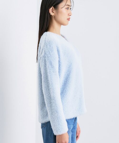 INDIVI / インディヴィ カットソー | 【洗える】エアリーシャギートップス | 詳細15