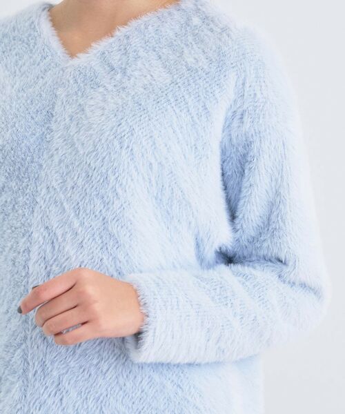 INDIVI / インディヴィ カットソー | 【洗える】エアリーシャギートップス | 詳細18