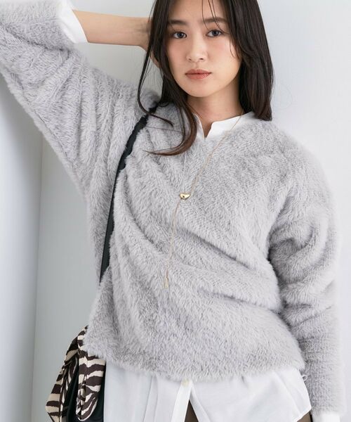 INDIVI / インディヴィ カットソー | 【洗える】エアリーシャギートップス | 詳細6