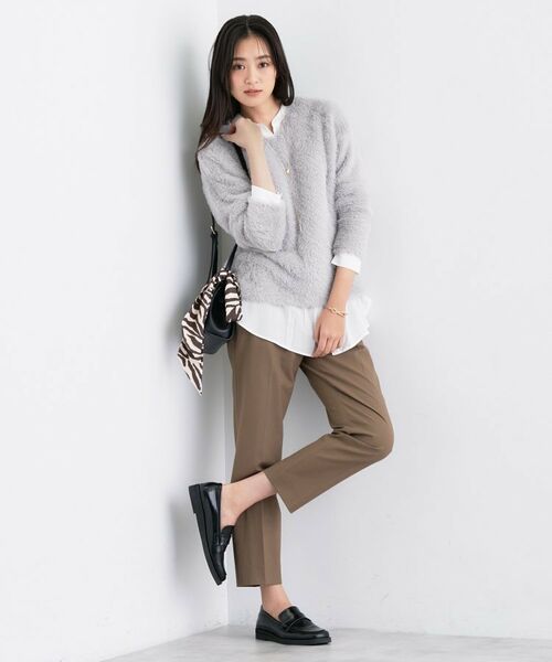 INDIVI / インディヴィ カットソー | 【洗える】エアリーシャギートップス | 詳細8