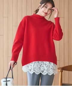 INDIVI / インディヴィ ニット・セーター | 【冬ニット人気NO．1！／カシミヤ混】ミドルゲージハイネックニット