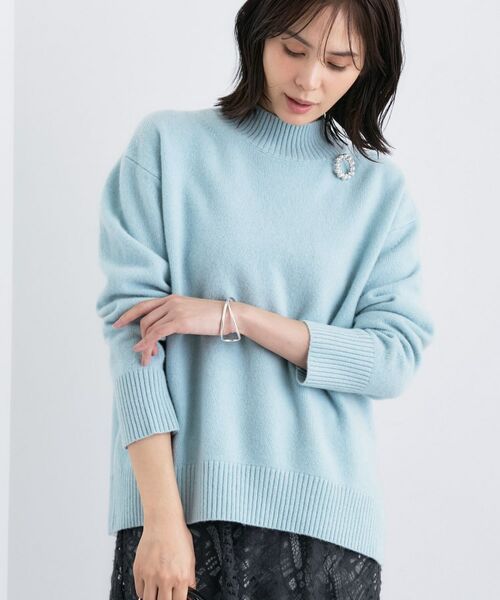 INDIVI / インディヴィ ニット・セーター | 【冬ニット人気NO.1!/カシミヤ混】ミドルゲージハイネックニット | 詳細10