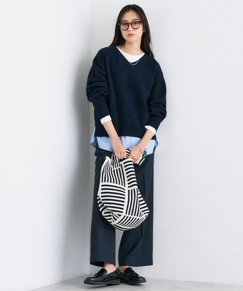 INDIVI / インディヴィ ニット・セーター | 【洗える／カシミヤ混】ミドルゲージVネックニット | 詳細16