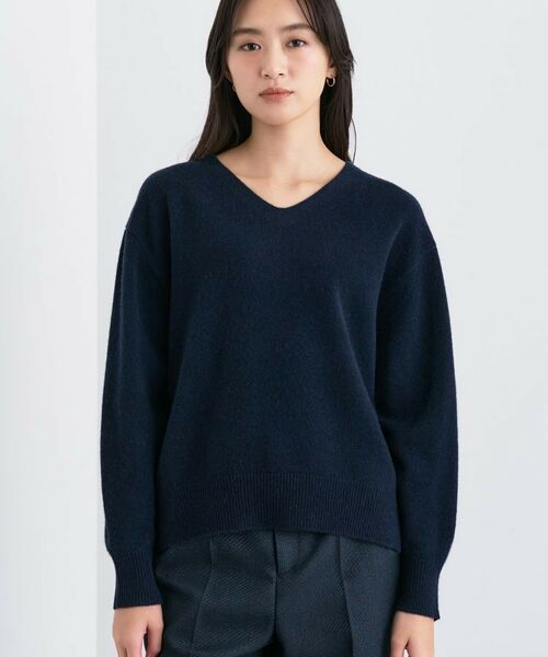 INDIVI / インディヴィ ニット・セーター | 【洗える／カシミヤ混】ミドルゲージVネックニット | 詳細22