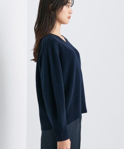 INDIVI / インディヴィ ニット・セーター | 【洗える／カシミヤ混】ミドルゲージVネックニット | 詳細23