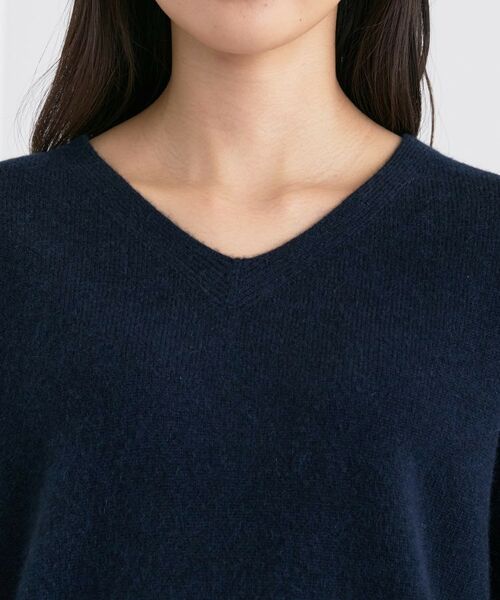 INDIVI / インディヴィ ニット・セーター | 【洗える／カシミヤ混】ミドルゲージVネックニット | 詳細25