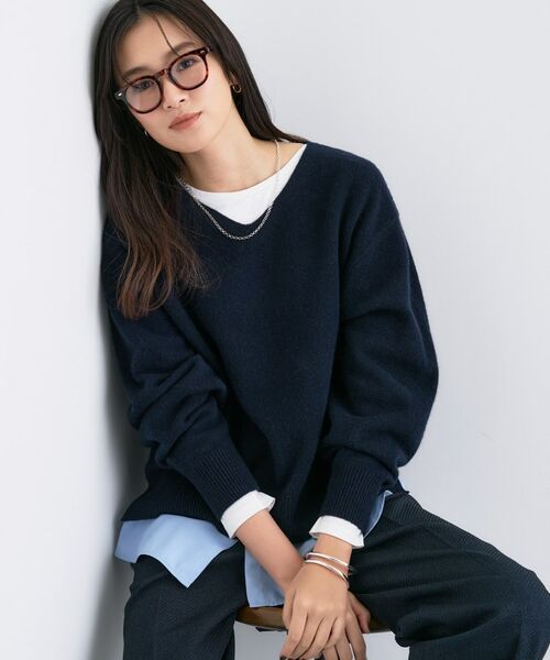 INDIVI / インディヴィ ニット・セーター | 【洗える／カシミヤ混】ミドルゲージVネックニット | 詳細29