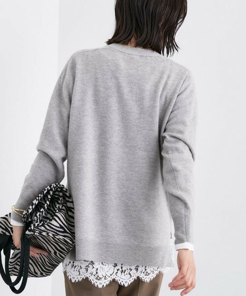 INDIVI / インディヴィ ニット・セーター | 【洗える／チュニック丈／カシミヤ混】スリットデザインVネックニット | 詳細11