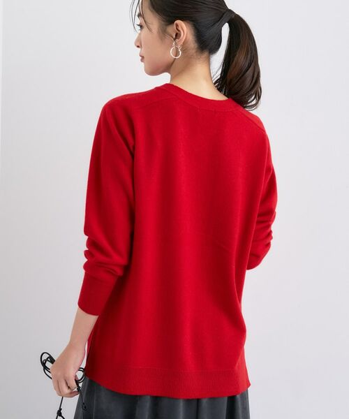 INDIVI / インディヴィ ニット・セーター | 【洗える／チュニック丈／カシミヤ混】スリットデザインVネックニット | 詳細15