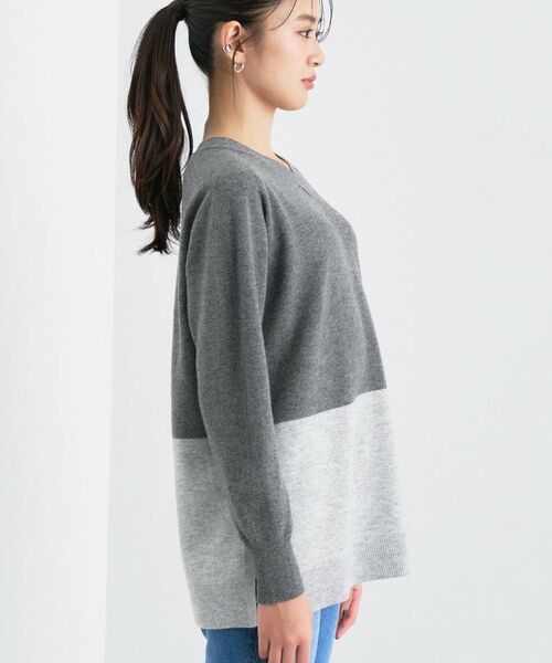 INDIVI / インディヴィ ニット・セーター | 【洗える／チュニック丈／カシミヤ混】スリットデザインVネックニット | 詳細27