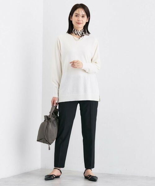 INDIVI / インディヴィ ニット・セーター | 【洗える／チュニック丈／カシミヤ混】スリットデザインVネックニット | 詳細4