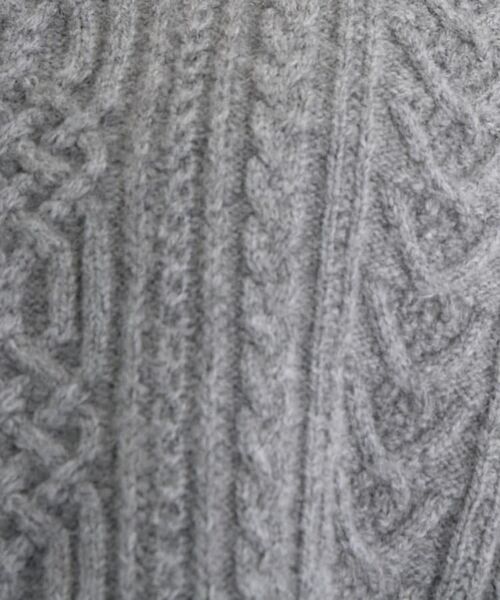 INDIVI / インディヴィ ニット・セーター | 【洗える】ケーブルデザイン ラウンドヘムニット | 詳細13