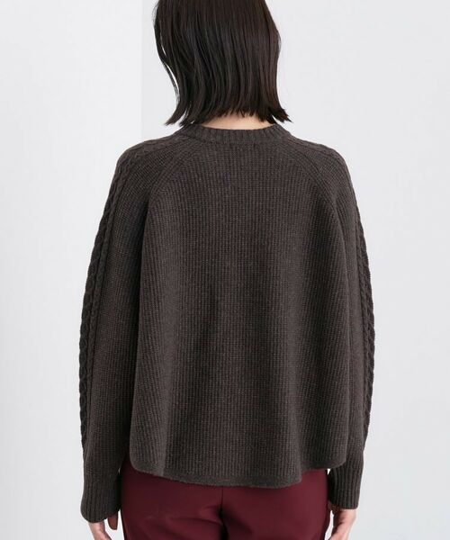 INDIVI / インディヴィ ニット・セーター | 【洗える】ケーブルデザイン ラウンドヘムニット | 詳細20