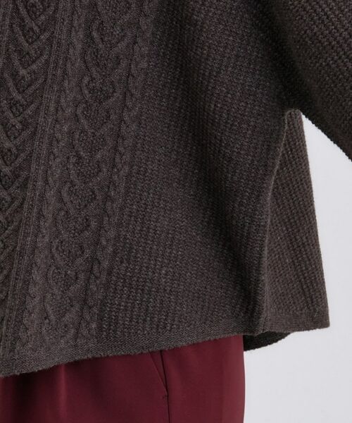 INDIVI / インディヴィ ニット・セーター | 【洗える】ケーブルデザイン ラウンドヘムニット | 詳細23