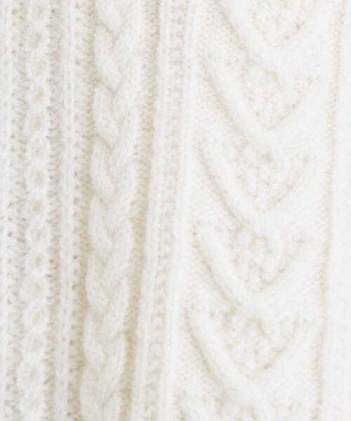 INDIVI / インディヴィ ニット・セーター | 【洗える】ケーブルデザイン ラウンドヘムニット | 詳細5